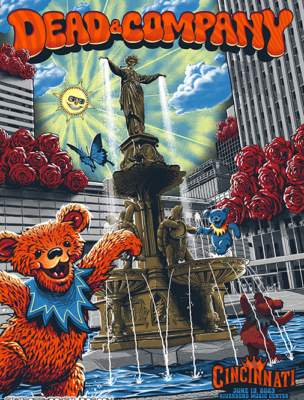 Dead and Company Poster 6/13/2023 Cincinnati OH Signed & Numbered