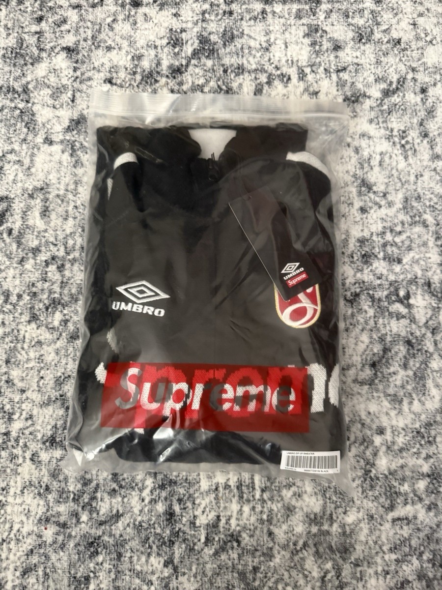 Size L - Supreme Umbro Zip Up Sweater Jacket Black IN HAND‼️ | eBay