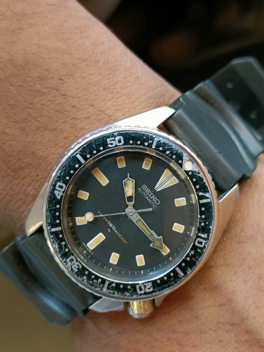 VINTAGE SEIKO AUTOMATIC PATINA BLACK DIAL 4205-0155 JAPAN UNISEX