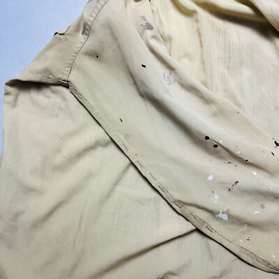 Vintage 50s Hercules Sears Button Up Work Shirt Paint Thrashed