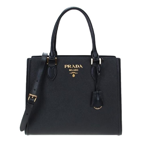 PRADA Glace Calf 2Way Tote Bag Navy Guarantee Card 1BG625 | eBay
