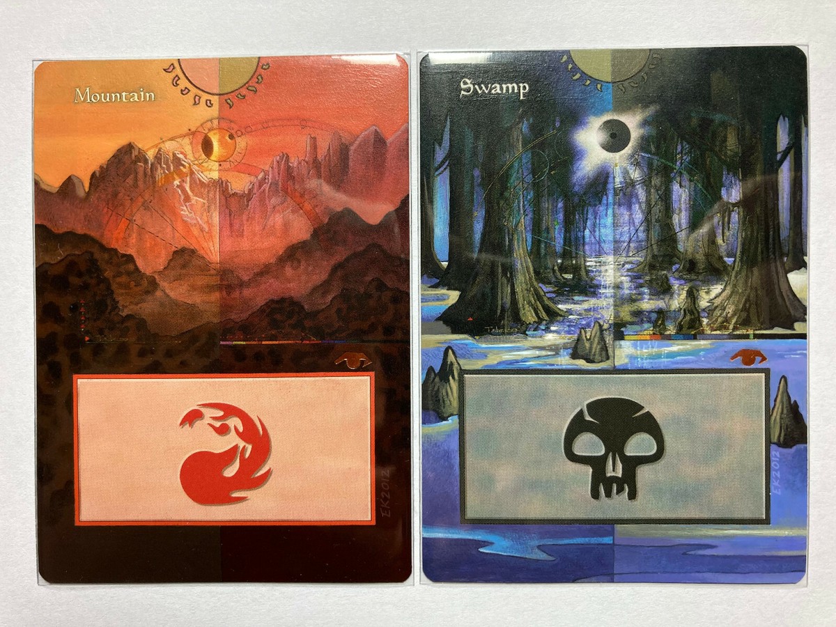 MTG - Eric Klug Alters - Guru Lands - Mountain and Swamp - Mint | eBay