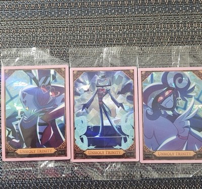Hazbin Hotel Trading Card Cracked Ice THE UNHOLY TRINITY Promo