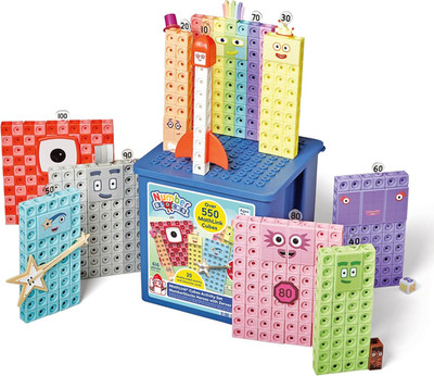 Number Blocks Heroes with Zeroes Mathlink Cubes Activity Set Kids