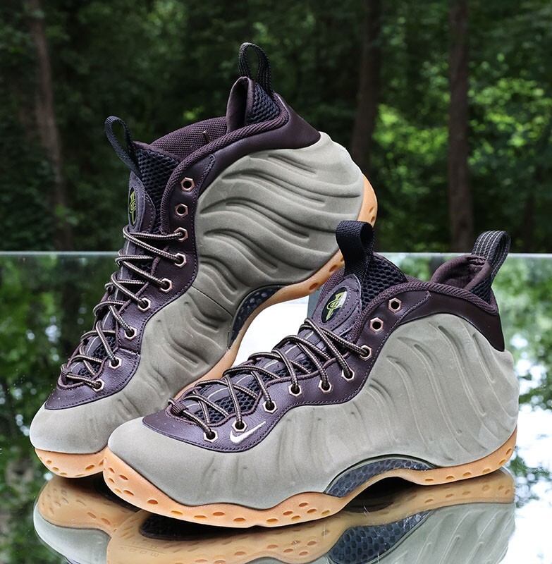 Nike Air Foamposite One PRM Olive Green Men's Size 9.5 Gum Custom