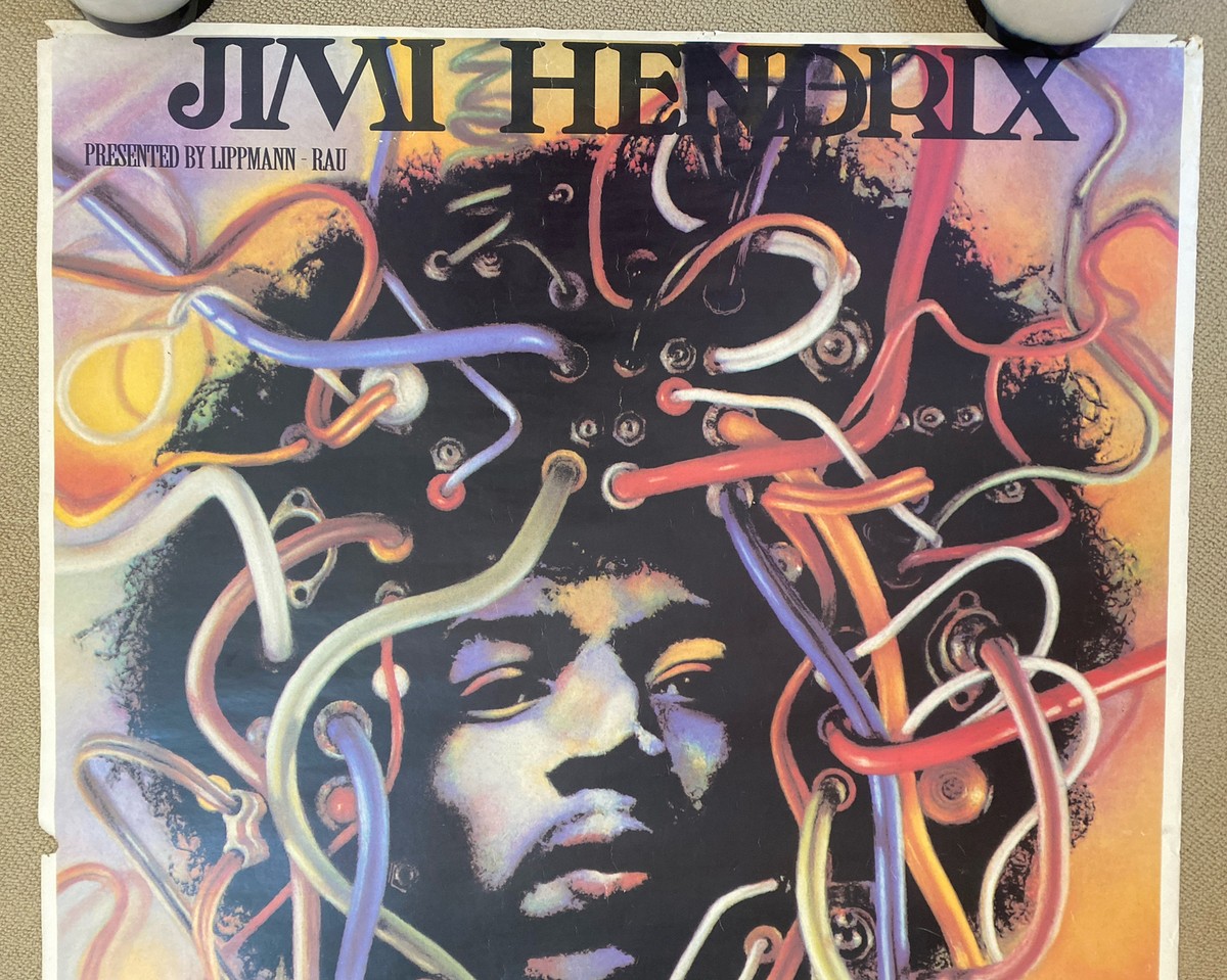 Jimi Hendrix Experience Stuttgart Kieser Wire Hair XL 1970s Print