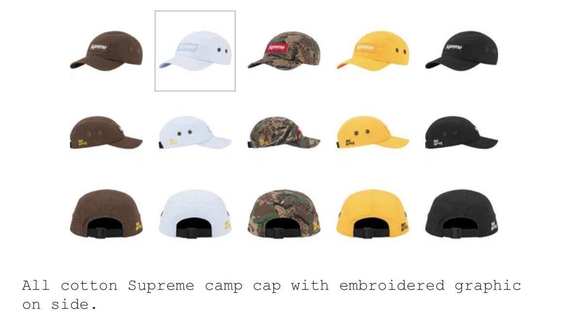 Brand New Supreme Military Camp Cap SNY 94th FS - Light Blue - OS