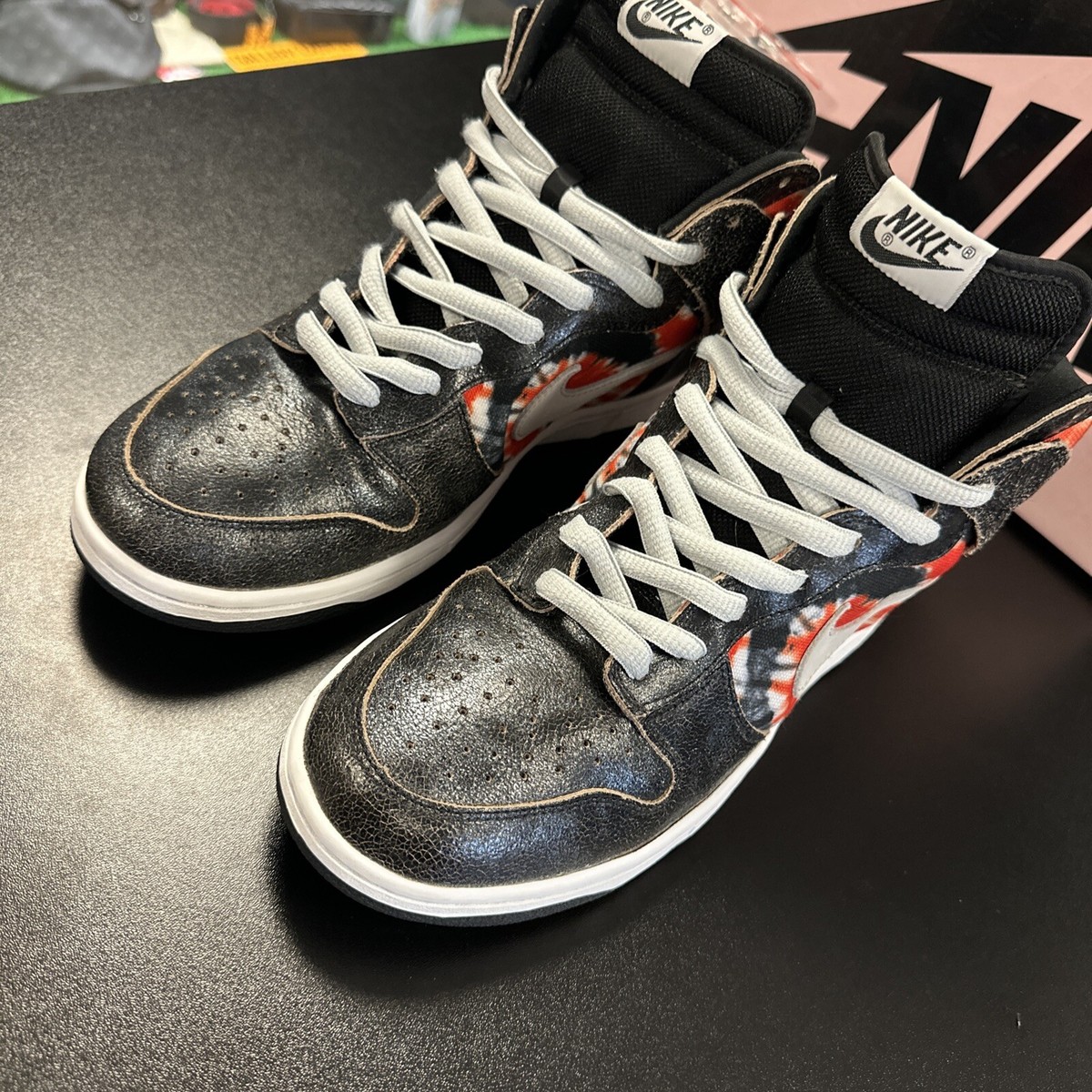 305050 102 Nike HUF x Dunk Pro SB High TieDye 2004 Size 11 WORN
