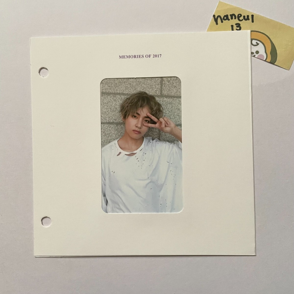 BTS V Taehyung MEMORIES OF 2017 Blu-ray Official Photocard with