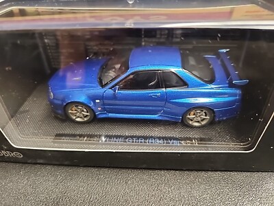 EBBRO 1/43 NISSAN SKYLINE GT-R(R34) Vspec 2 M.BLUE MMP 44148 | eBay
