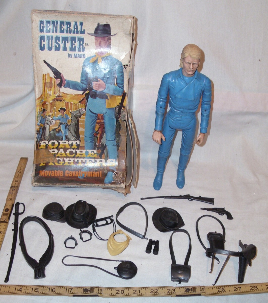 MARX GENERAL CUSTER FORT APACHE FIGHTER ACTION FIGURE 1960s W