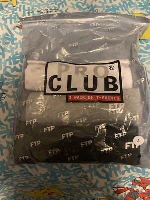 FTP x Pro Club 3-Pack T-shirt - Size L - FuckThePopulation ProClub