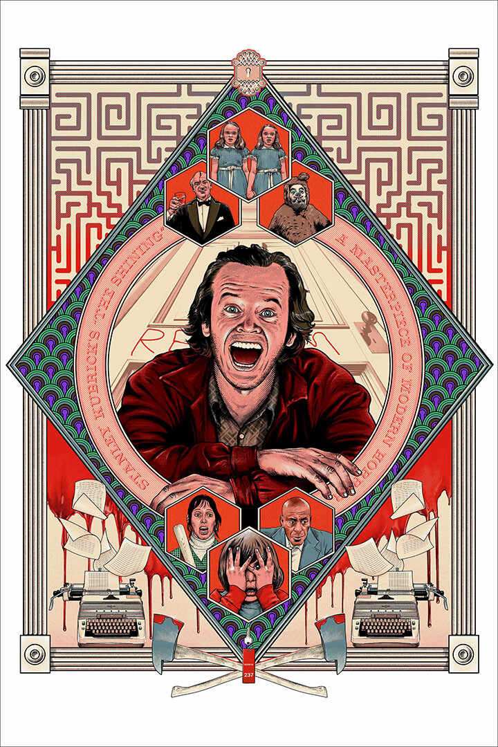 The Shining Classic Movie 1980 Horror Painting Wall Art Home