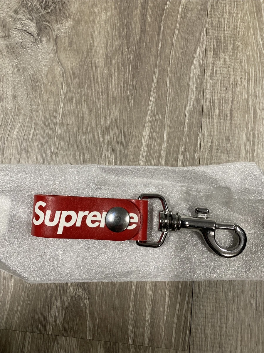 Supreme supreme Leather Key Loop Logo Red Leather Key loop FW21 | eBay