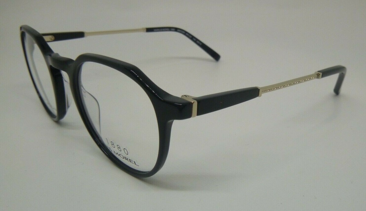 Marius Morel 1880 60032M Black Gold ND10 Round Plastic Eyeglasses