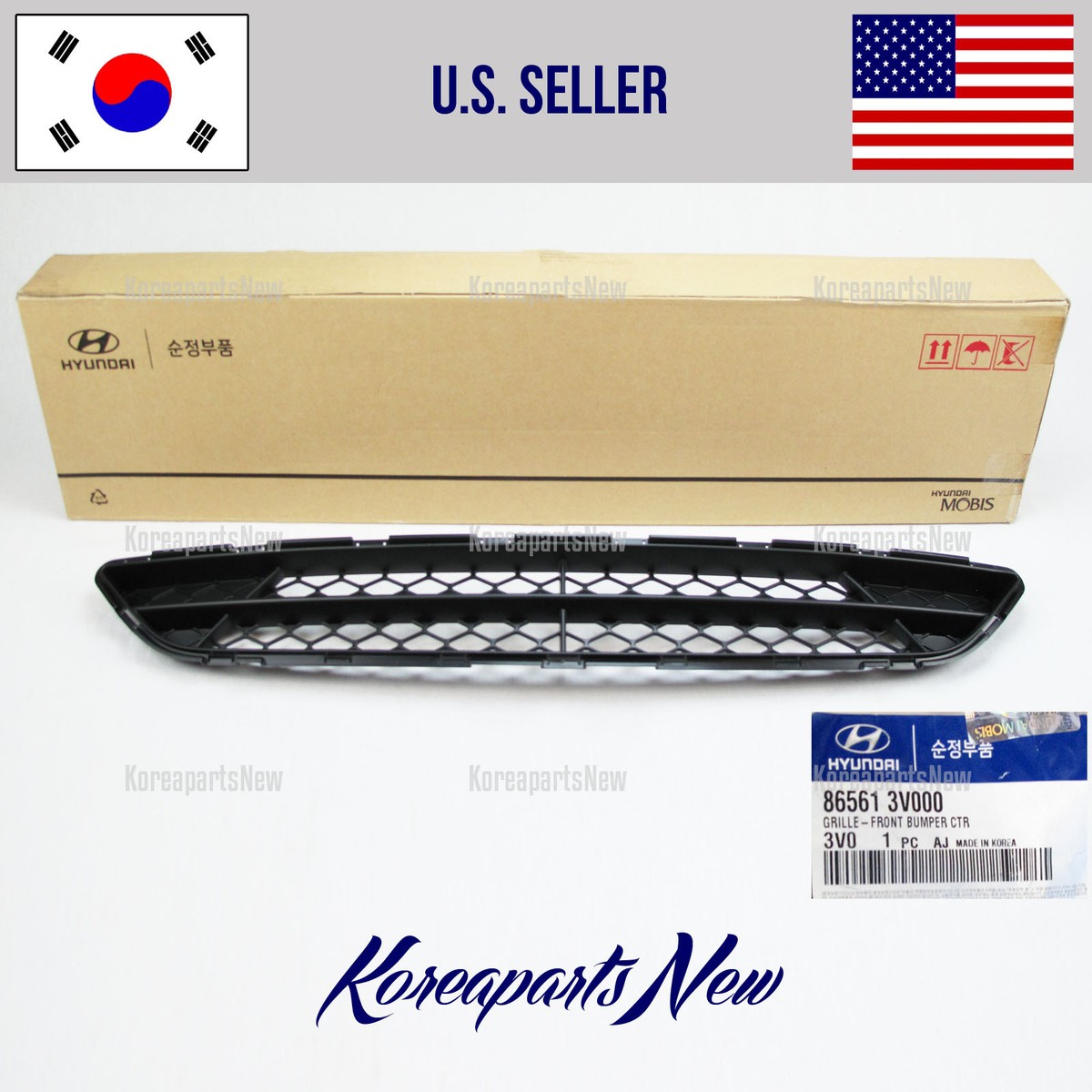 GRILLE FRONT BUMPER CENTER LOWER ⭐OEM⭐ 865613V000 HYUNDAI AZERA