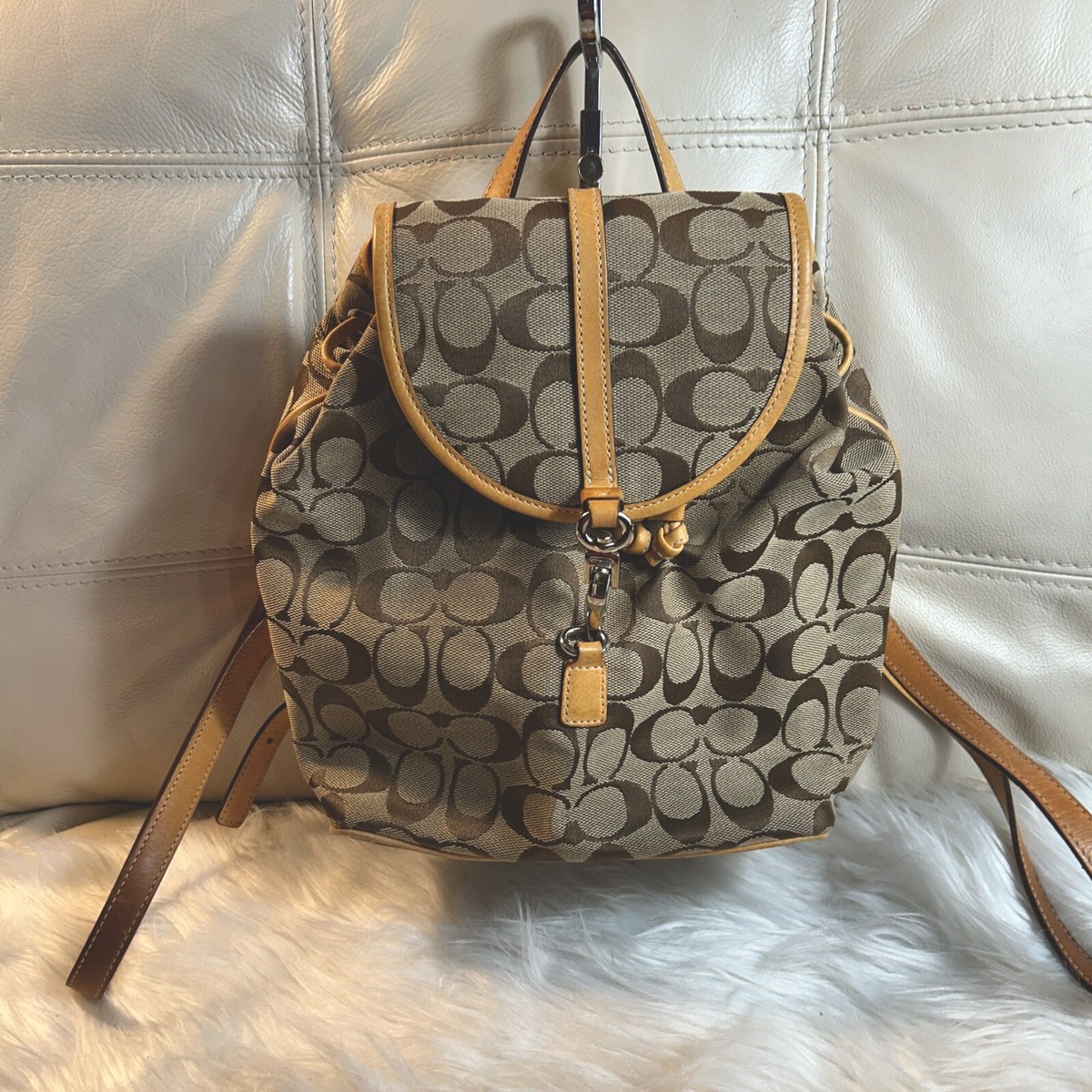 バッグ Coach Vintage Drawstring Backpack brown Vintage Coach