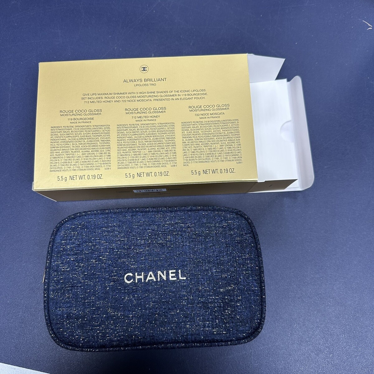 NEW Chanel Holiday Make Up Set Always Brilliant Lip Gloss Trio