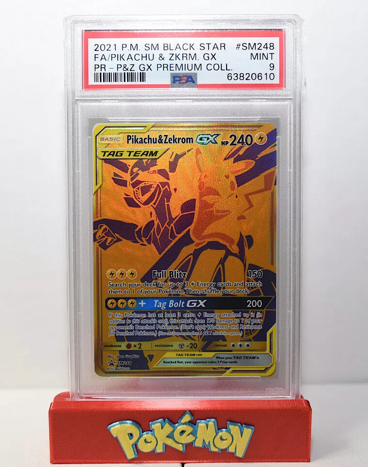 Pokemon Pikachu & Zekrom GX Gold Black Star PSA 9 | eBay