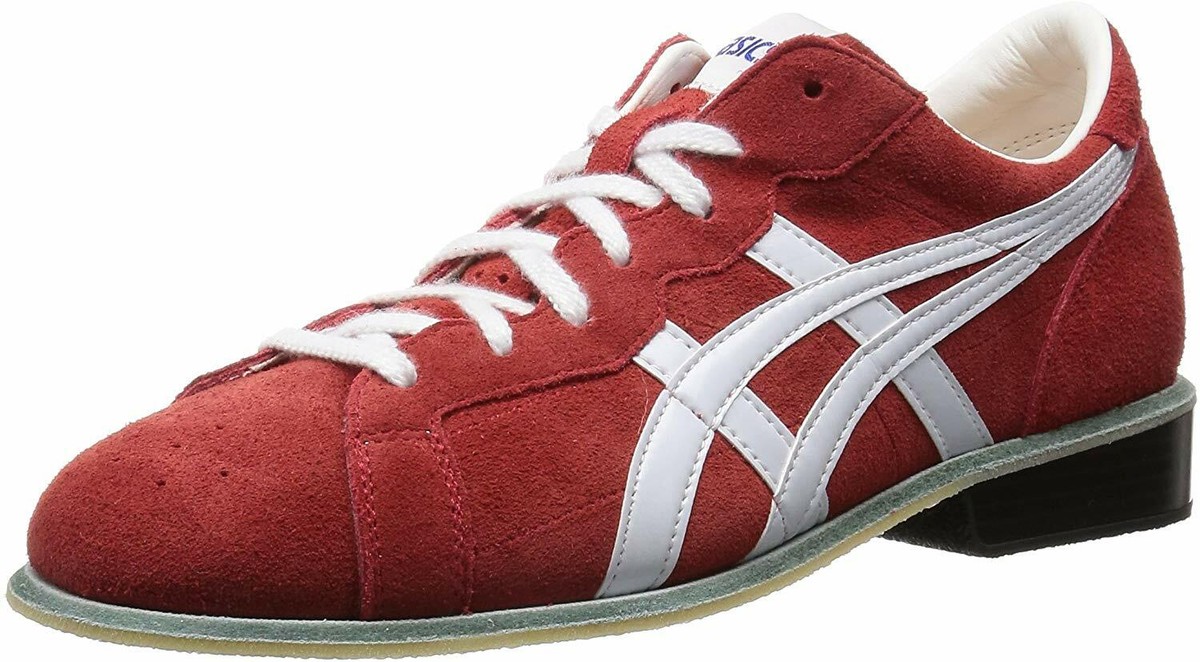 ASICS Weight Lifting Shoes 727 Red White Leather TOW727 Select