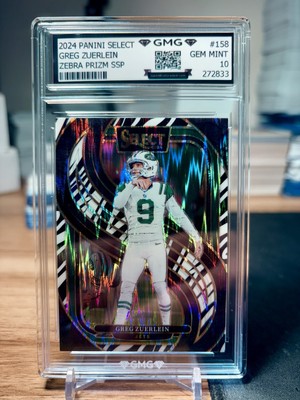 2024 Select Greg Zuerlein Zebra Prizm SP GMG Graded 10 Gem Mint
