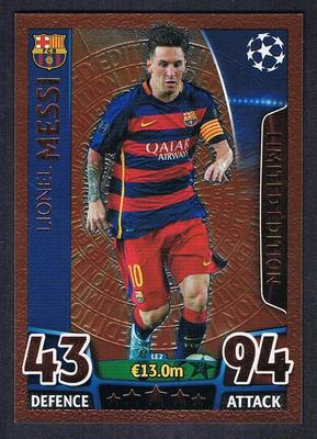 Match Attax ECL 15-16 Messi BRONZE Limited Edition | eBay