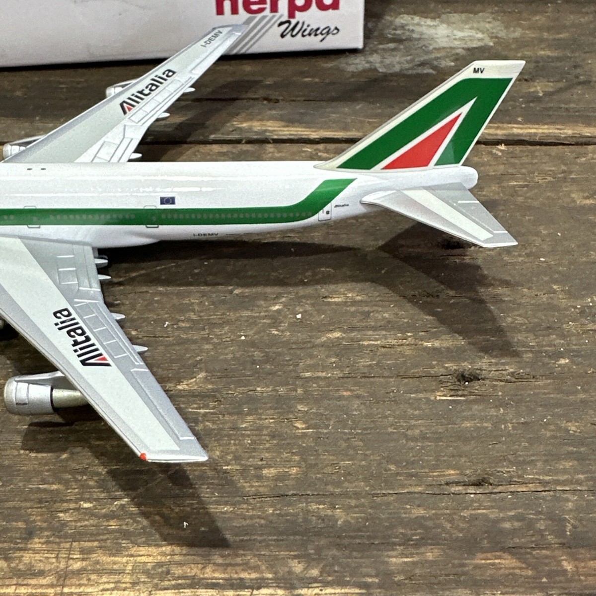 ALITALIA 747-200 Herpa 1/400 Scale in Box Diecast | eBay