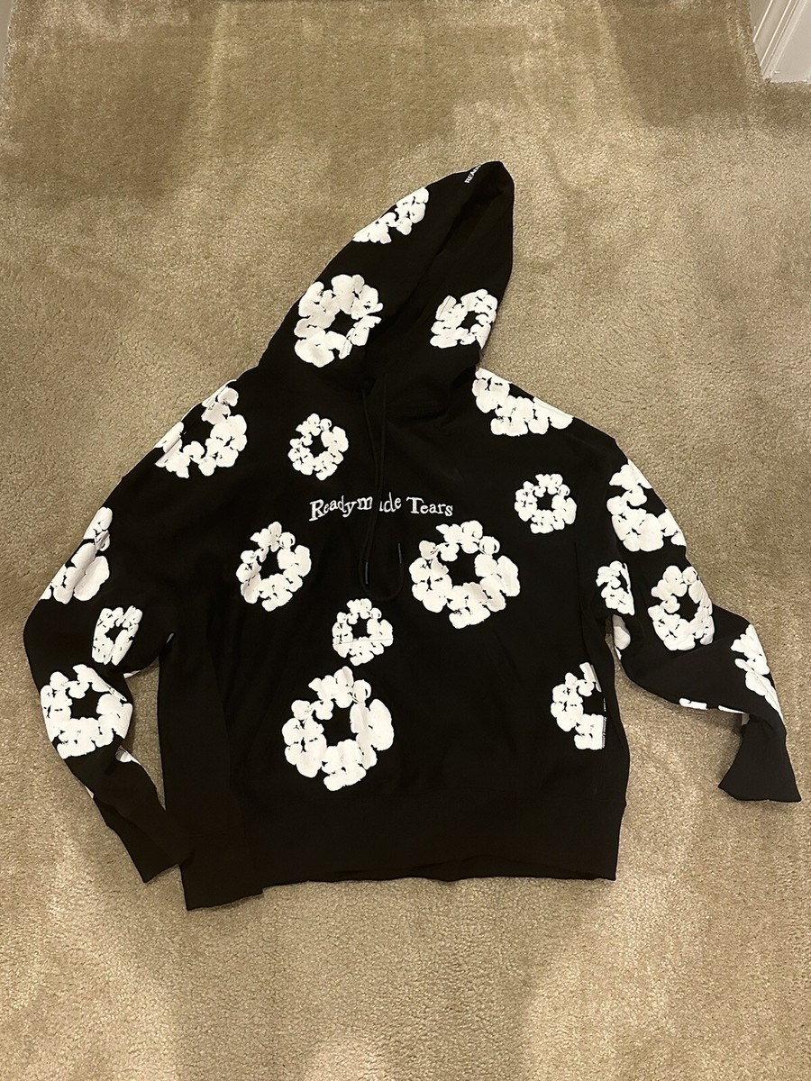 Brand New READYMADE x Denim Tears Cotton Wreath Hoodie Black/White