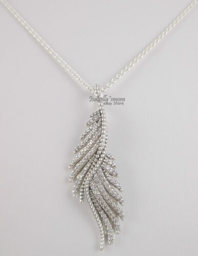 TADY&KING Necklace Accessory Pendant Feather Logo Long Silver