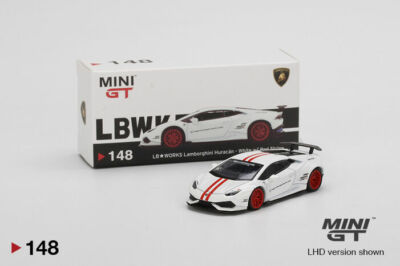 MINI GT 148 LB WORKS Lamborghini Huracán ver. 1 White w/ Red