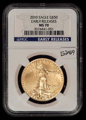 2010 G$50 1 oz Gold American Eagle - Early Release - NGC MS 70