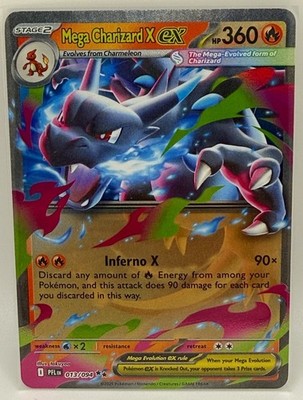 2025 Mega Charizard X ex 013/094 Pokemon Double Rare Phantasmal