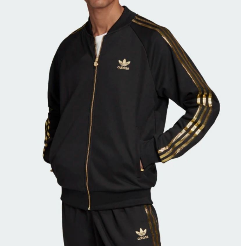 NEW MEN'S ADIDAS ORIGINALS SUPERSTAR 24K TRACK JACKET ~LARGE