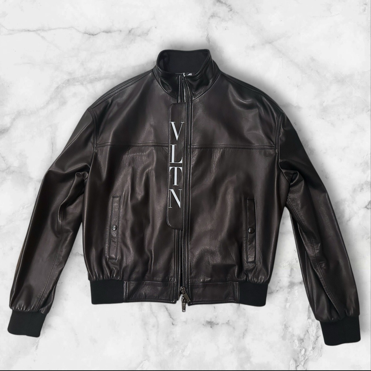 Valentino VLTN Lambskin Leather Jacket, US Mens M, Retail $4590