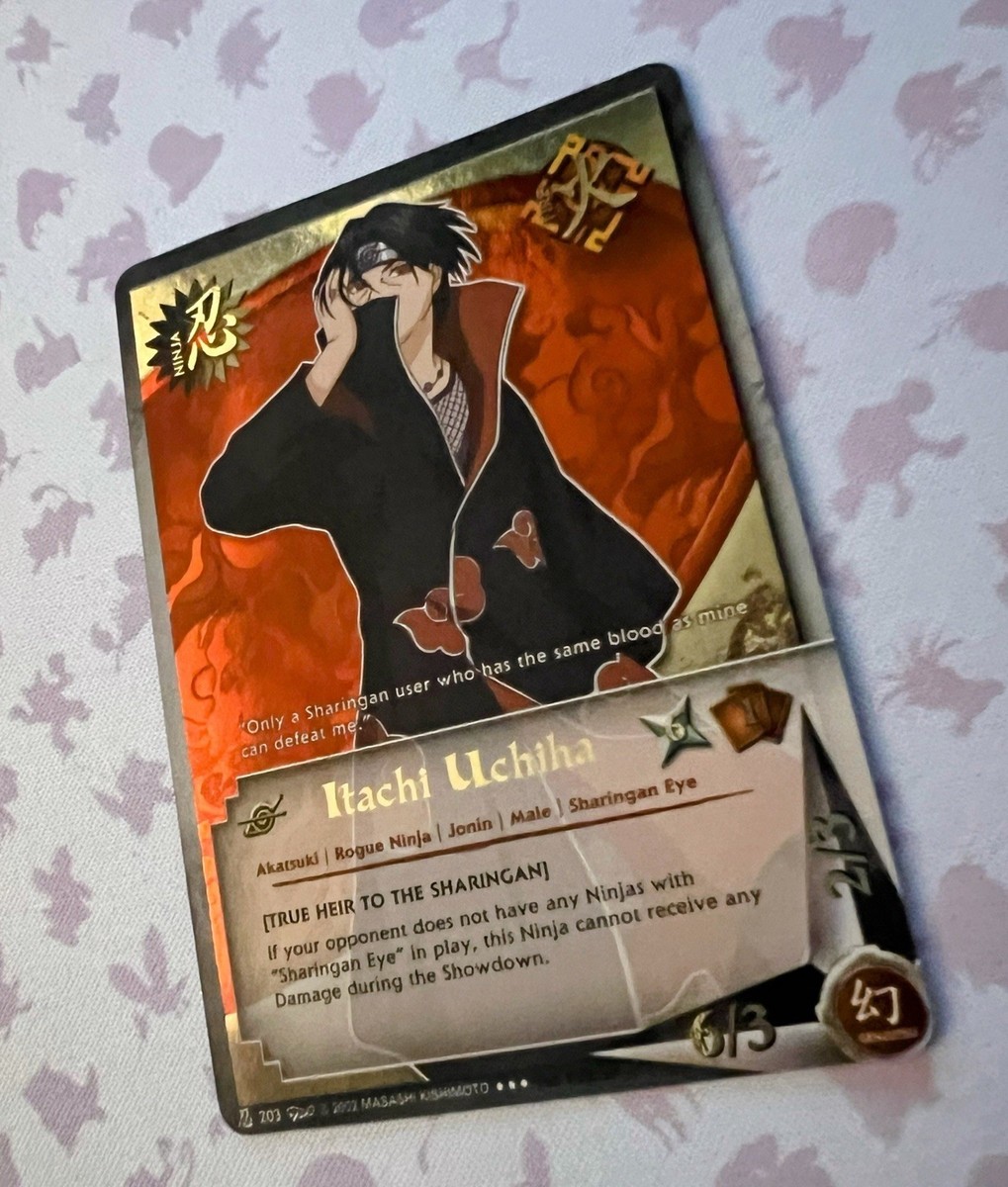 Naruto CCG - Itachi Uchiha 203 Gold Foil Super Rare Naruto CCG