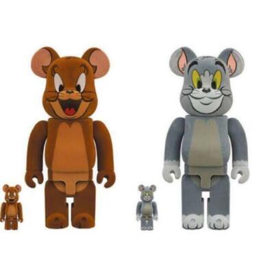 BE RBRICK TOM AND JERRY Flocky Ver. 100 amp 400 set Bear Brick