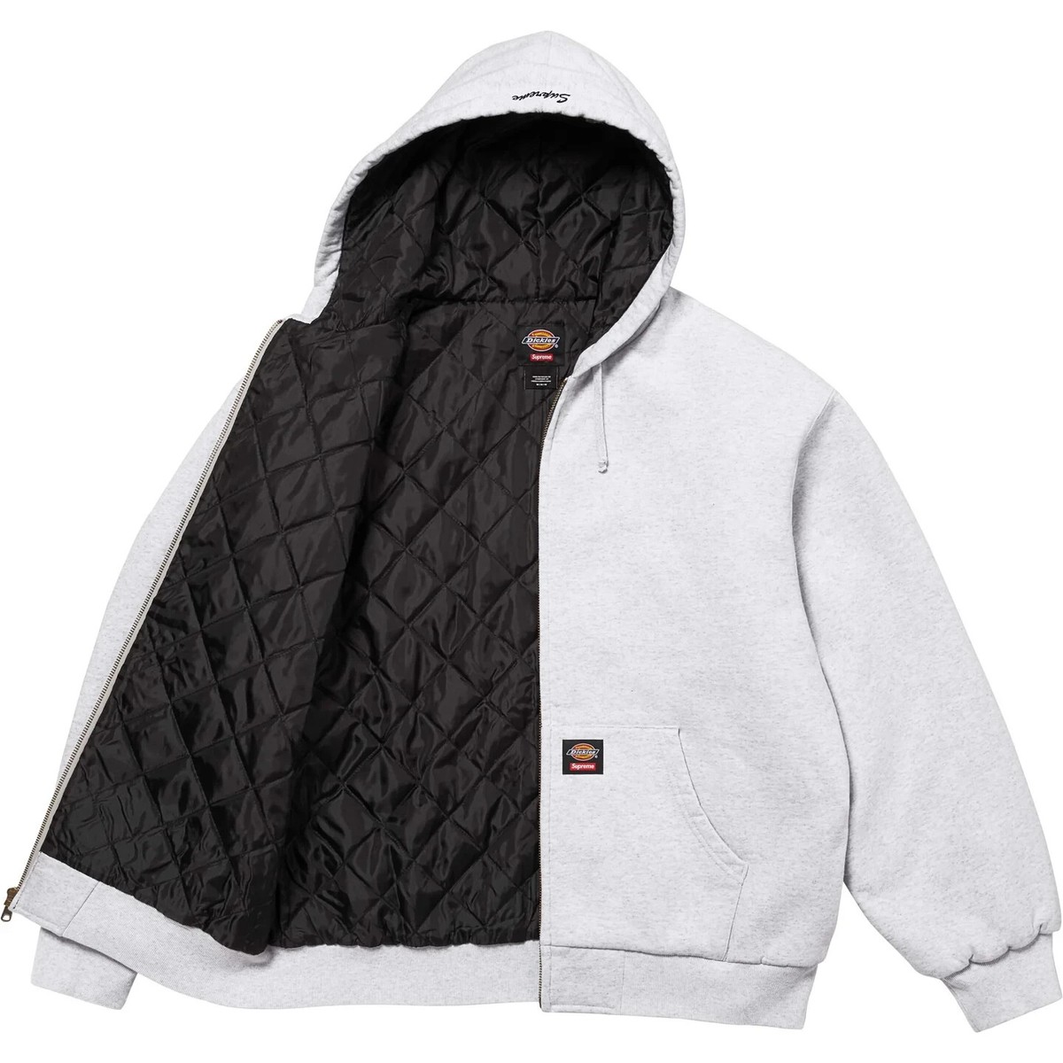 Supreme x Dickies Quilted Lined Zip Up Hooded Sweatshirt 5colors
