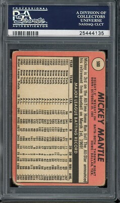 1969 Topps Baseball #500 Mickey Mantle PSA 1.5 | eBay