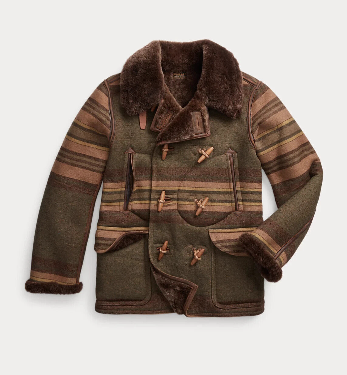 RRL Double RL Ralph Lauren Wool Peacoat Shearling Southwest Jacket