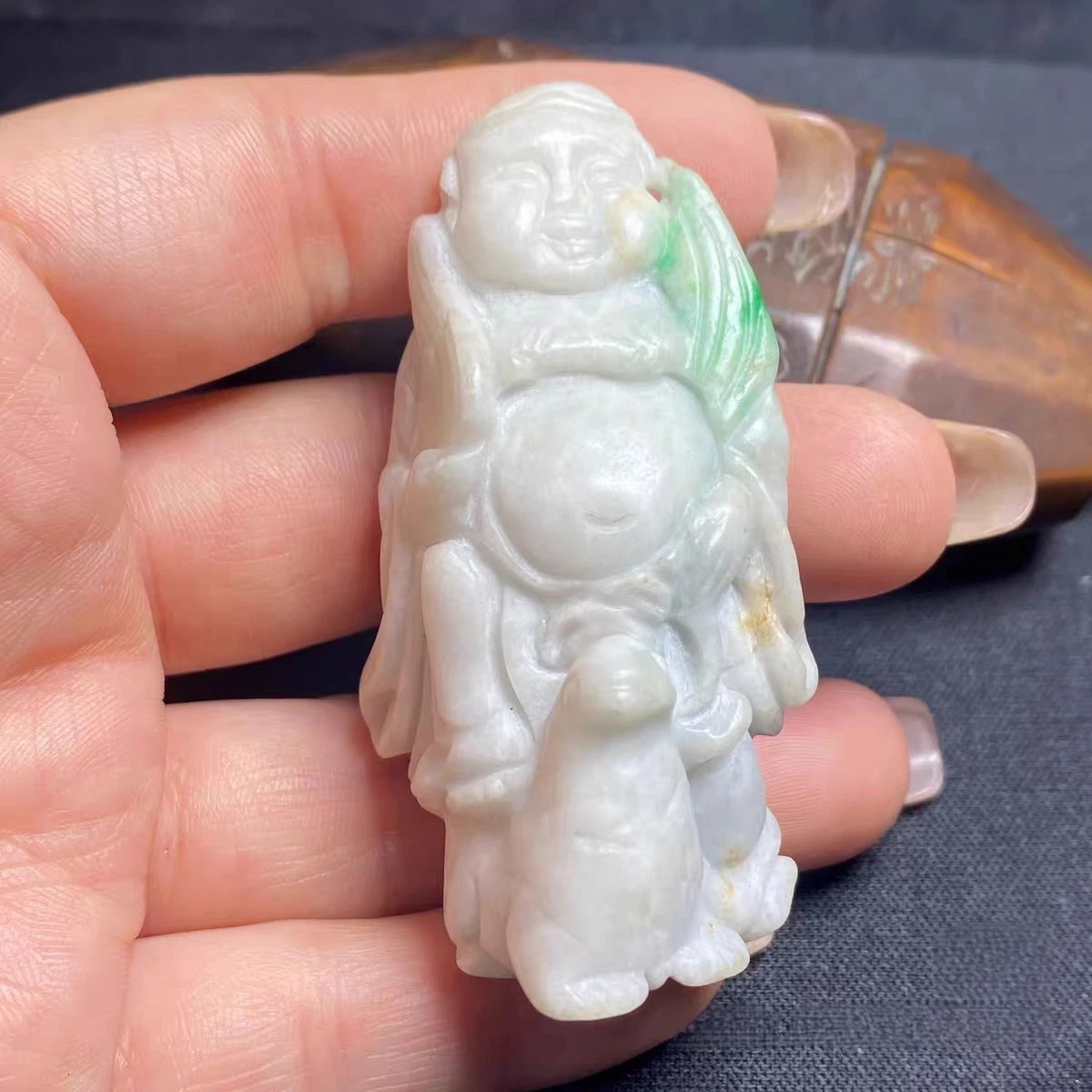 大象翡翠中国风雕像、雕像| eBay