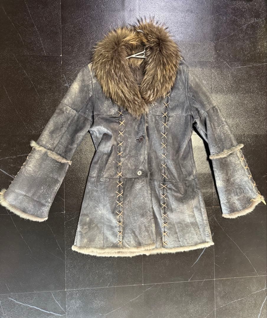 If Six Was Nine Leather Jacket Y2K Grunge Coat | eBay