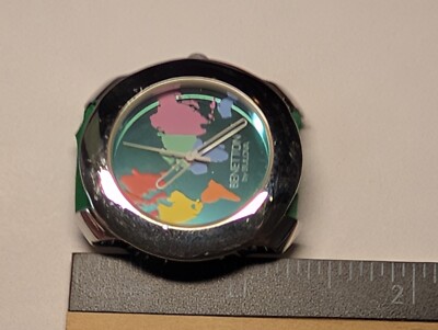 VINTAGE BENETTON WATCH WORLD MAP BY BULOVA UNITED COLORS | eBay