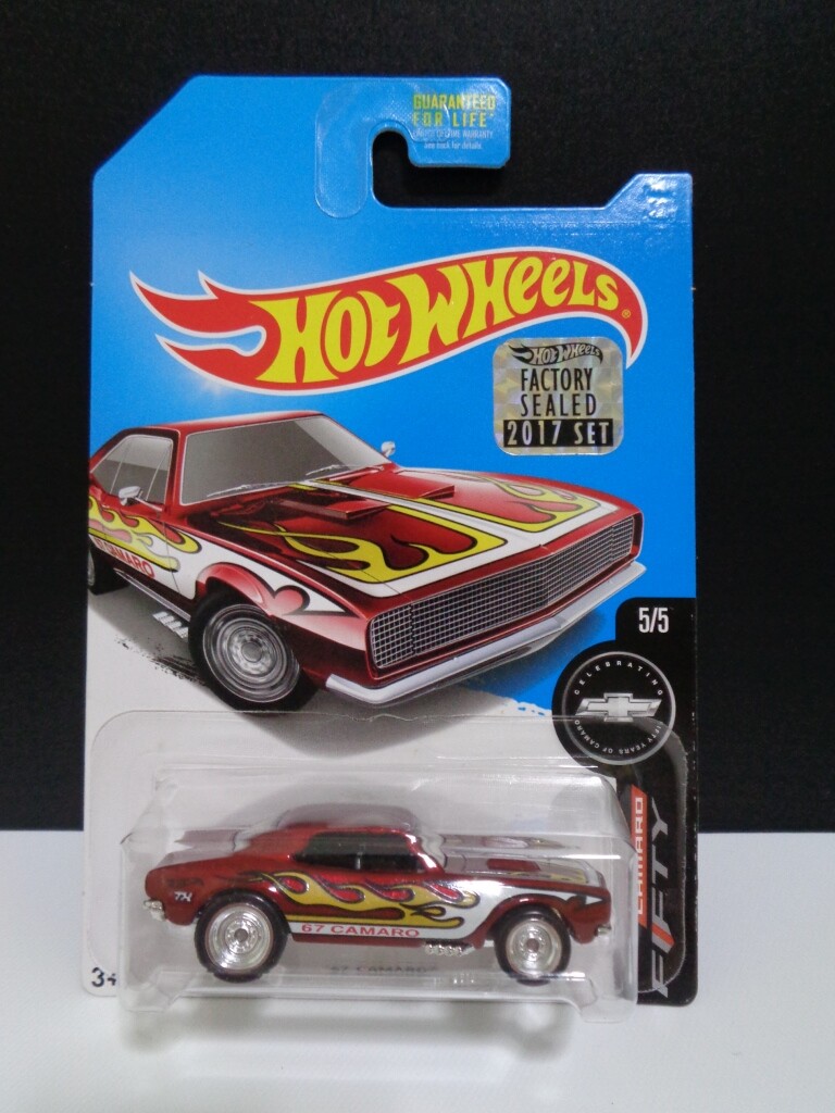 Hot Wheels 2017 Super Treasure Hunt 67 Camaro Red US Card STH With