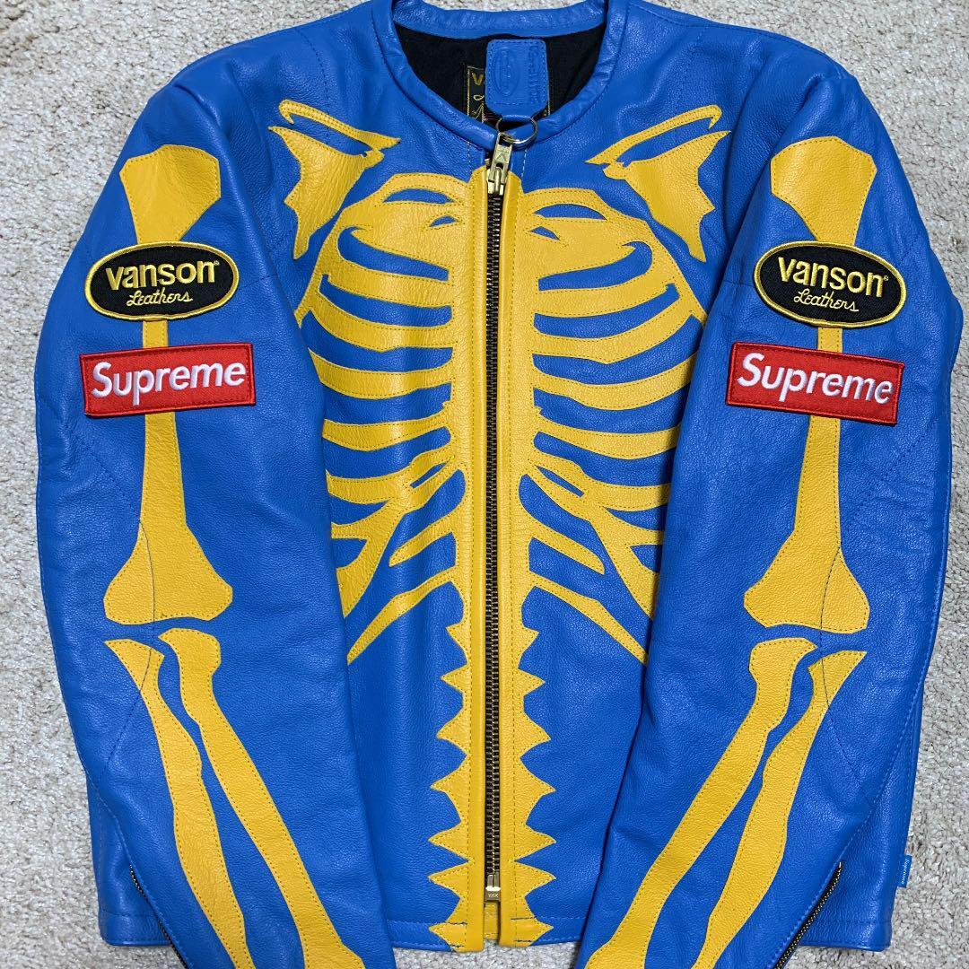 Near Mint Supreme Vanson Leather Bones Jacket Collaboration Riders