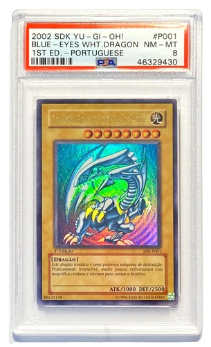 PSA 9 Blue-Eyes White Dragon LDB-P001 1st Edition Portuguese (LOB