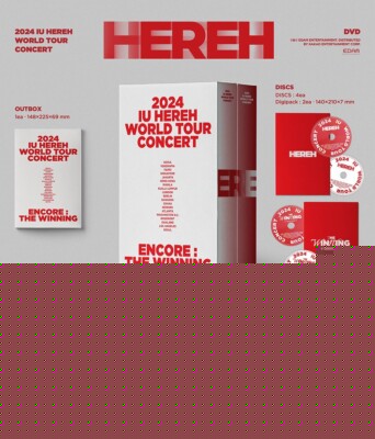 IU 2024 WORLD TOUR CONCERT HEREH DVD+BLU-RAY SET/8CD+2Book+5Ring+