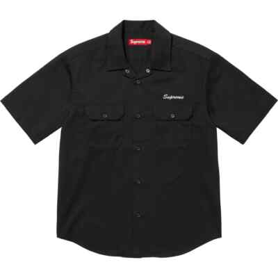 Supreme Rhinestone Pin Up S/S Work Shirt Black | eBay