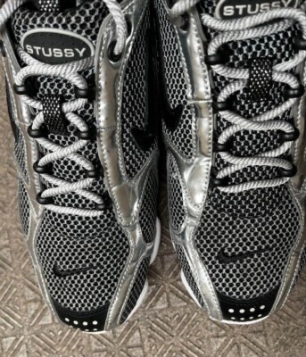 NIKE STUSSY AIR ZOOM SPIRIDON CAGE 2 PURE PLATINUM US 8.5 JP 26.5