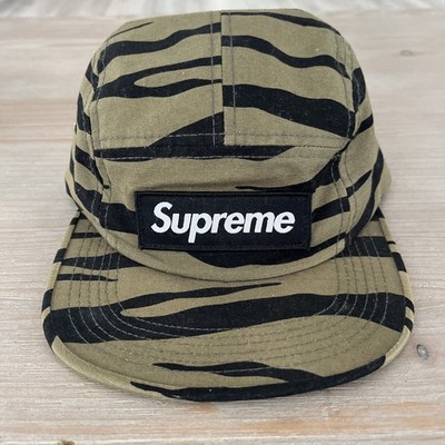 SS11 Supreme Zebra Camp Cap Olive Green 5 Panel Camo Hat Box Logo