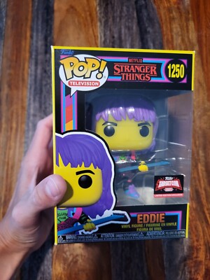 Funko Pop Eddie #1250 Stranger Things TARGET Blacklight READ | eBay